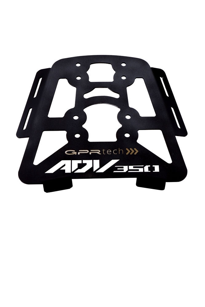 GPR TECH Honda Forza 350 2021/2024 e5 Spezifische Montageplatte Top Case ALPITECH 55 LT kompatibel mit Original-Gepäckträger, aus Edelstahl mit 4 Verankerungspunkten