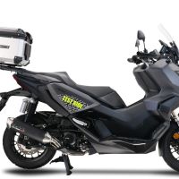 GPR TECH Honda Forza 125 2015/2023 Topcase aus Aluminium, silberfarben mit spezifischer Platte inklusive Kapazität Liter 35