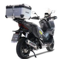 GPR TECH Honda Forza 300 2018/2023 Topcase aus Aluminium, silberfarben mit spezifischer Platte inklusive Kapazität Liter 45