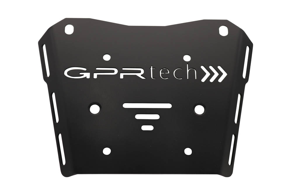 GPR TECH Honda Transalp 750  2023/2024 e5 Topcase aus Aluminium, silberfarben mit spezifischer Platte inklusive Kapazität Liter 55