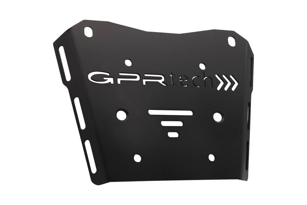 GPR TECH Honda Transalp 750  2023/2024 e5 Topcase aus Aluminium, silberfarben mit spezifischer Platte inklusive Kapazität Liter 55