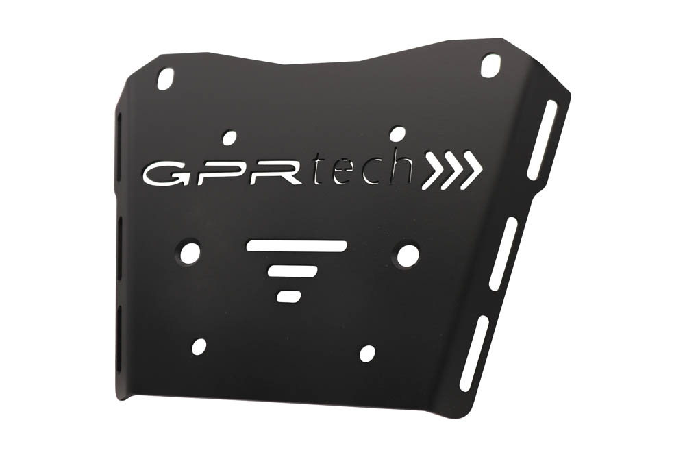 GPR TECH Honda Transalp 750  2023/2024 e5 Topcase aus Aluminium, silberfarben mit spezifischer Platte inklusive Kapazität Liter 55