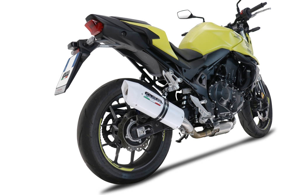 GPR auspuff kompatibel mit  Honda CB 750 Hornet  2023-2024, Albus Evo4, Zugelassener legaler Slip-On-Auspuff mit Abe, einschließlich abnehmbarem DB-Killer und Verbindungsrohr 