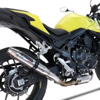 GPR auspuff kompatibel mit  Honda CB 750 Hornet  2023-2024, Deeptone Inox, Zugelassener legaler Slip-On-Auspuff mit Abe, einschließlich abnehmbarem DB-Killer und Verbindungsrohr 