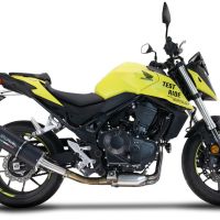 GPR auspuff kompatibel mit  Honda CB 750 Hornet  2023-2024, Furore Evo4 Nero, Zugelassener legaler Slip-On-Auspuff mit Abe, einschließlich abnehmbarem DB-Killer und Verbindungsrohr 