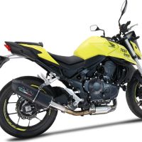 GPR auspuff kompatibel mit  Honda CB 750 Hornet  2023-2024, Furore Evo4 Nero, Zugelassener legaler Slip-On-Auspuff mit Abe, einschließlich abnehmbarem DB-Killer und Verbindungsrohr 