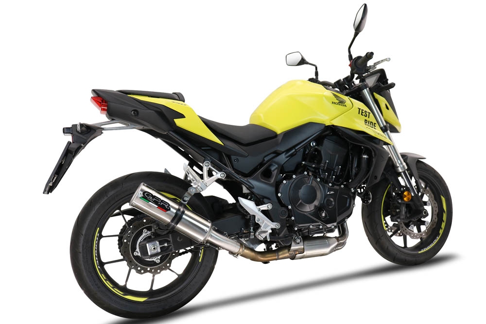 GPR auspuff kompatibel mit  Honda CB 750 Hornet  2023-2024, M3 Inox , Zugelassener legaler Slip-On-Auspuff mit Abe, einschließlich abnehmbarem DB-Killer und Verbindungsrohr 