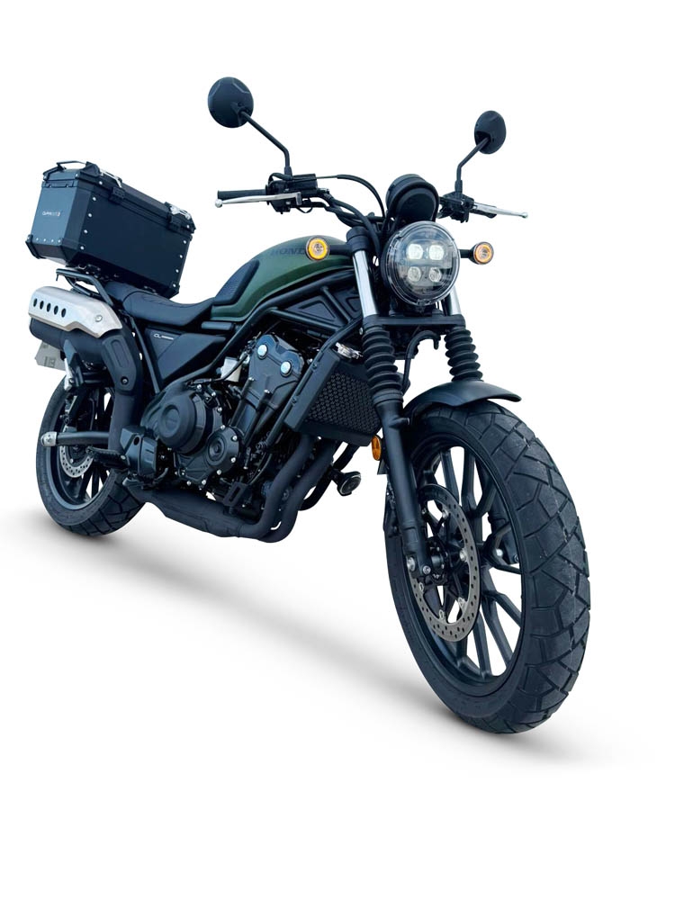 GPR TECH Honda CL 500 2023/2025 Topcase aus Aluminium, schwarze Farbe mit spezifischer Platte enthalten Kapazität Liter 35