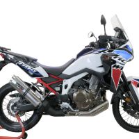GPR auspuff kompatibel mit  Honda Crf 1000 L Africa Twin Adventure Sport 2018-2020, Dual Inox, Zugelassener legaler Slip-On-Auspuff mit Abe, einschließlich abnehmbarem DB-Killer und Verbindungsrohr 