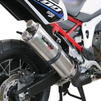 GPR auspuff kompatibel mit  Honda Crf 1000 L Africa Twin Adventure Sport 2018-2020, Dual Inox, Zugelassener legaler Slip-On-Auspuff mit Abe, einschließlich abnehmbarem DB-Killer und Verbindungsrohr 