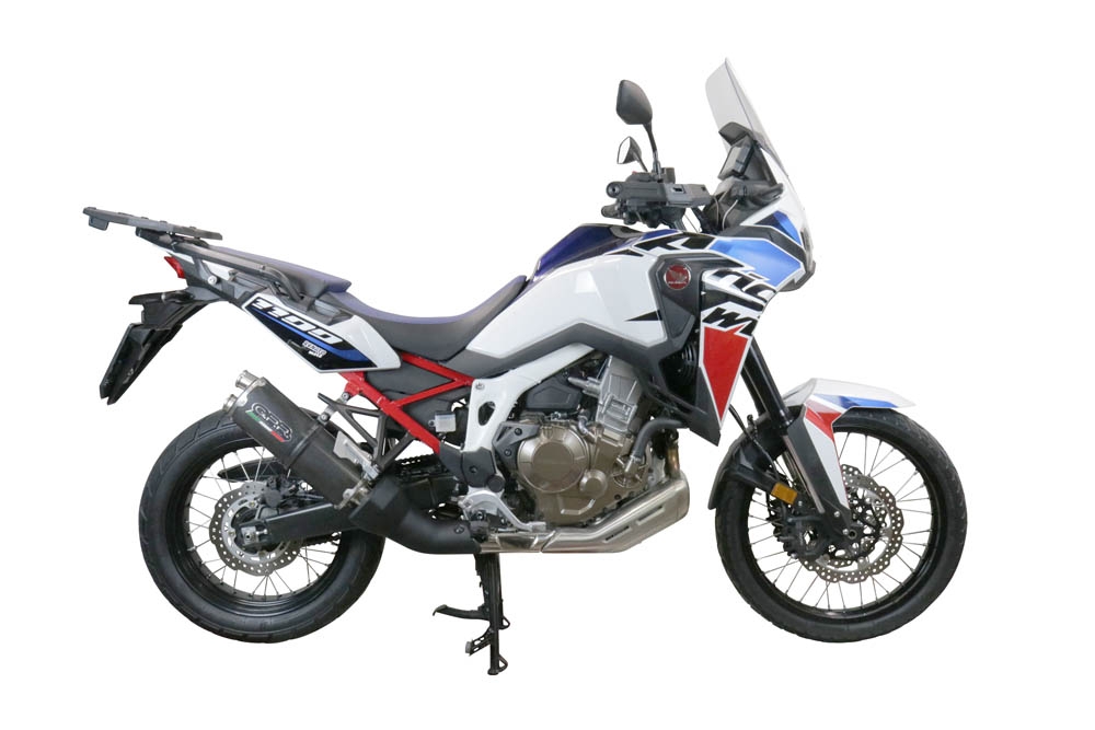 GPR auspuff kompatibel mit  Honda Crf 1100 L Africa Twin 2025-2026, Dual Poppy, Zugelassener legaler Slip-On-Auspuff mit Abe, einschließlich abnehmbarem DB-Killer und Verbindungsrohr 