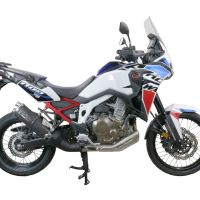 GPR auspuff kompatibel mit  Honda Crf 1100 L Africa Twin 2025-2026, Dual Poppy, Zugelassener legaler Slip-On-Auspuff mit Abe, einschließlich abnehmbarem DB-Killer und Verbindungsrohr 
