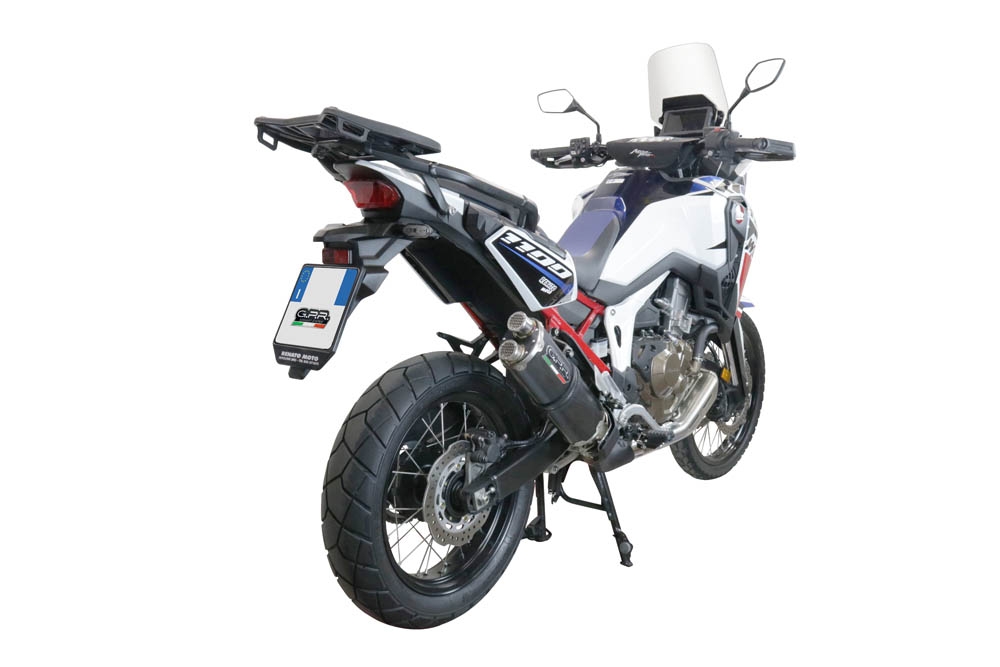 GPR auspuff kompatibel mit  Honda Crf 1100 L Africa Twin 2025-2026, Dual Poppy, Zugelassener legaler Slip-On-Auspuff mit Abe, einschließlich abnehmbarem DB-Killer und Verbindungsrohr 