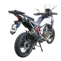 GPR auspuff kompatibel mit  Honda Crf 1100 L Africa Twin 2025-2026, Dual Poppy, Zugelassener legaler Slip-On-Auspuff mit Abe, einschließlich abnehmbarem DB-Killer und Verbindungsrohr 