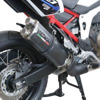GPR auspuff kompatibel mit  Honda Crf 1100 L Africa Twin 2025-2026, Dual Poppy, Zugelassener legaler Slip-On-Auspuff mit Abe, einschließlich abnehmbarem DB-Killer und Verbindungsrohr 