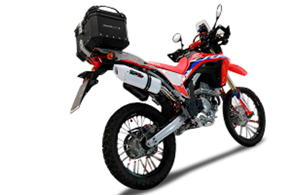 GPR TECH Honda Crf 300 L / Rally 2021/2024 e5 Topcase aus Aluminium, Inklusive Stahlplatte und Aluminium-Dachträger Kapazität Liter 45
