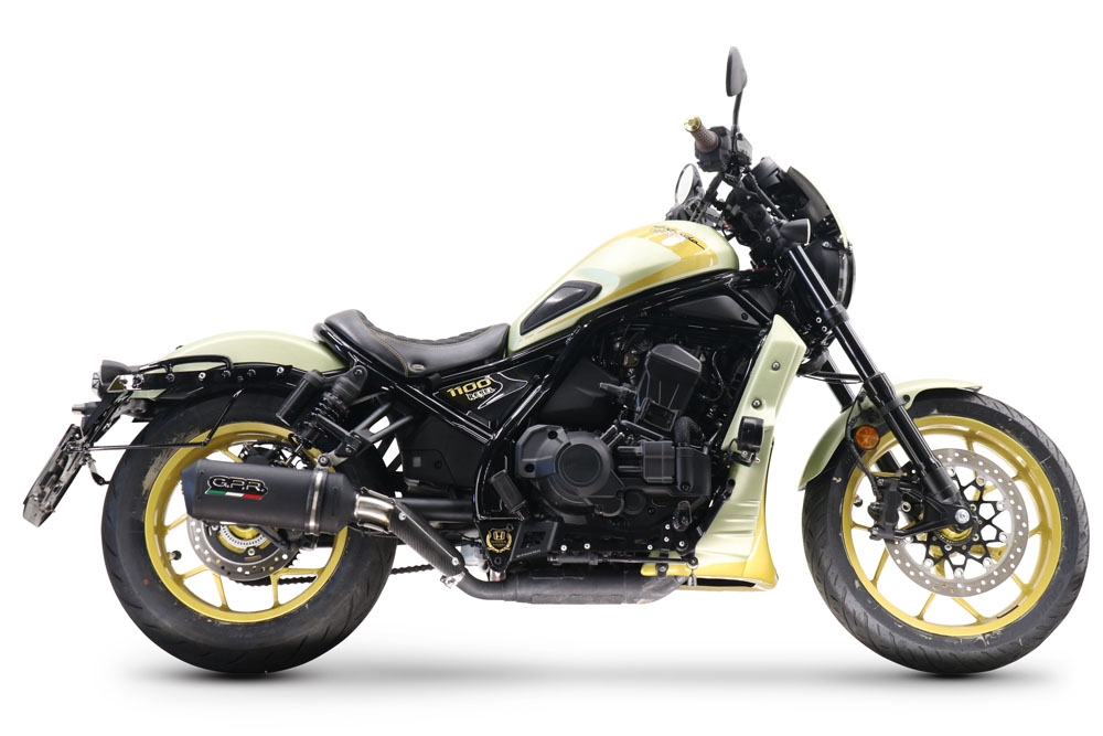GPR auspuff kompatibel mit  Honda Cmx 1100 Rebel 2021-2024, Ghisa , Zugelassener legaler Slip-On-Auspuff mit Abe, einschließlich abnehmbarem DB-Killer und Verbindungsrohr 