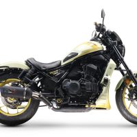 GPR auspuff kompatibel mit  Honda Cmx 1100 Rebel 2021-2024, Ghisa , Zugelassener legaler Slip-On-Auspuff mit Abe, einschließlich abnehmbarem DB-Killer und Verbindungsrohr 