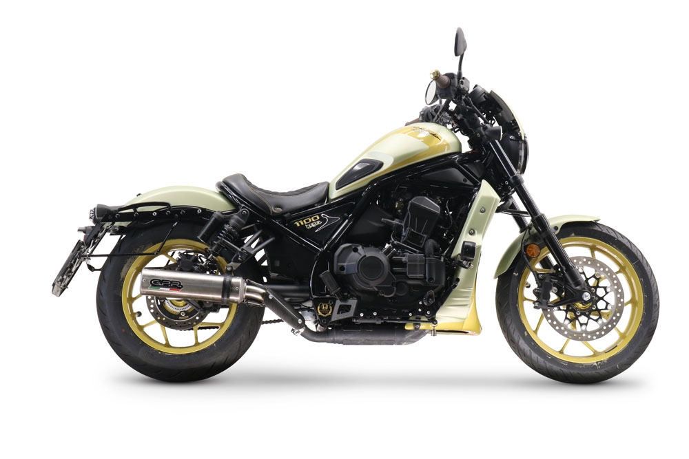 GPR auspuff kompatibel mit  Honda Cmx 1100 Rebel 2021-2024, M3 Inox , Zugelassener legaler Slip-On-Auspuff mit Abe, einschließlich abnehmbarem DB-Killer und Verbindungsrohr 