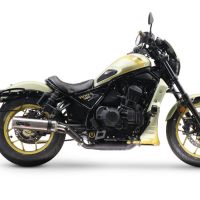 GPR auspuff kompatibel mit  Honda Cmx 1100 Rebel 2021-2024, M3 Inox , Zugelassener legaler Slip-On-Auspuff mit Abe, einschließlich abnehmbarem DB-Killer und Verbindungsrohr 