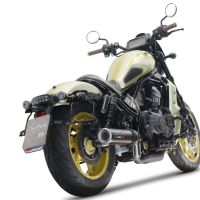 GPR auspuff kompatibel mit  Honda Cmx 1100 Rebel 2021-2024, M3 Black Titanium, Zugelassener legaler Slip-On-Auspuff mit Abe, einschließlich abnehmbarem DB-Killer und Verbindungsrohr 