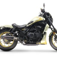 GPR auspuff kompatibel mit  Honda Cmx 1100 Rebel 2021-2024, M3 Poppy , Zugelassener legaler Slip-On-Auspuff mit Abe, einschließlich abnehmbarem DB-Killer und Verbindungsrohr 