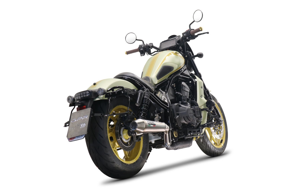 GPR auspuff kompatibel mit  Honda Cmx 1100 Rebel 2021-2024, Ultracone, Zugelassener legaler Slip-On-Auspuff mit Abe, einschließlich abnehmbarem DB-Killer und Verbindungsrohr 