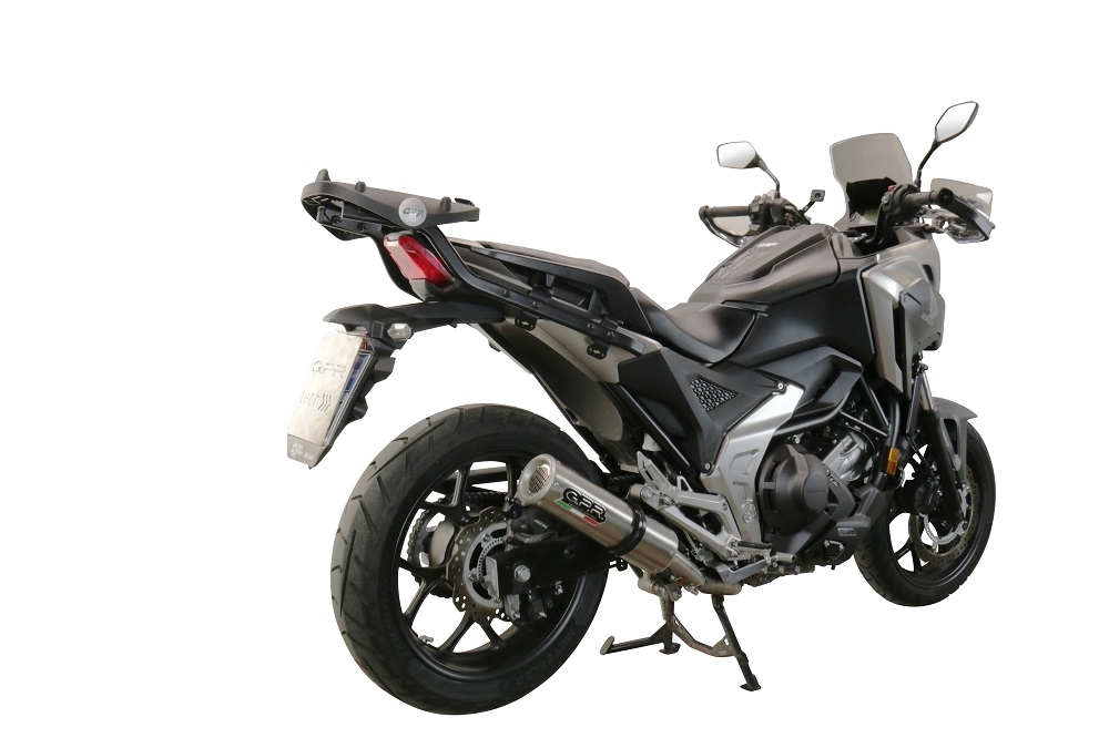 GPR auspuff kompatibel mit  Honda Nc 700 X - S Dct  2012-2018, M3 Inox , Zugelassener legaler Slip-On-Auspuff mit Abe, einschließlich abnehmbarem DB-Killer und Verbindungsrohr 