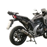 GPR auspuff kompatibel mit  Honda Nc 700 X - S Dct  2012-2018, M3 Inox , Zugelassener legaler Slip-On-Auspuff mit Abe, einschließlich abnehmbarem DB-Killer und Verbindungsrohr 