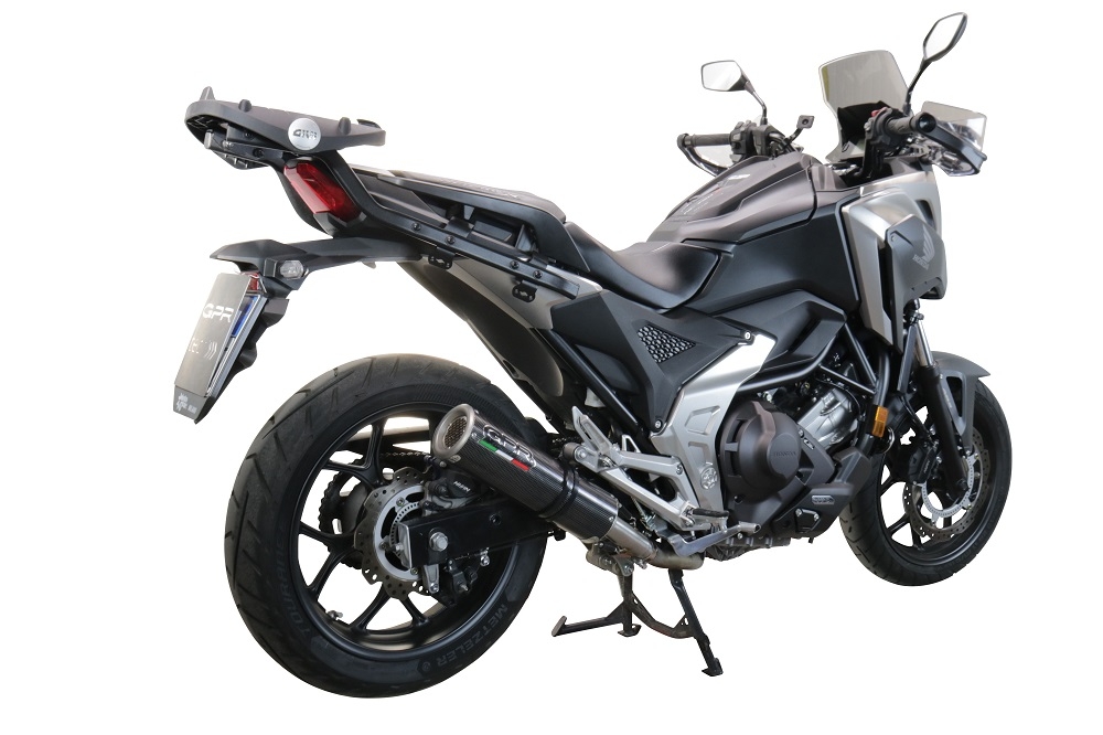 GPR auspuff kompatibel mit  Honda Nc 750 X - S Dct  2014-2015, M3 Inox , Zugelassener legaler Slip-On-Auspuff mit Abe, einschließlich abnehmbarem DB-Killer und Verbindungsrohr 