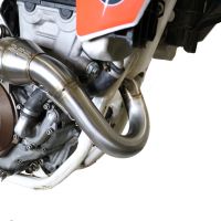 GPR auspuff kompatibel mit  Ktm XC-F 250 2019-2022, Pentacross Inox, Racing-Komplettsystem-Auspuff, einschließlich Krümmer und abnehmbarem DB-Killer 