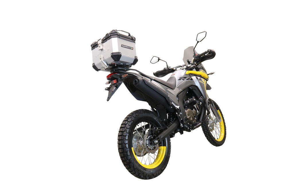 GPR TECH Voge 300Rally 2022/2024 e5 Topcase aus Aluminium, silberfarben mit spezifischer Platte inklusive Kapazität Liter 26