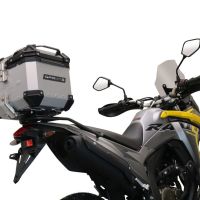 GPR TECH Voge 300Rally 2022/2024 e5 Topcase aus Aluminium, silberfarben mit spezifischer Platte inklusive Kapazität Liter 26