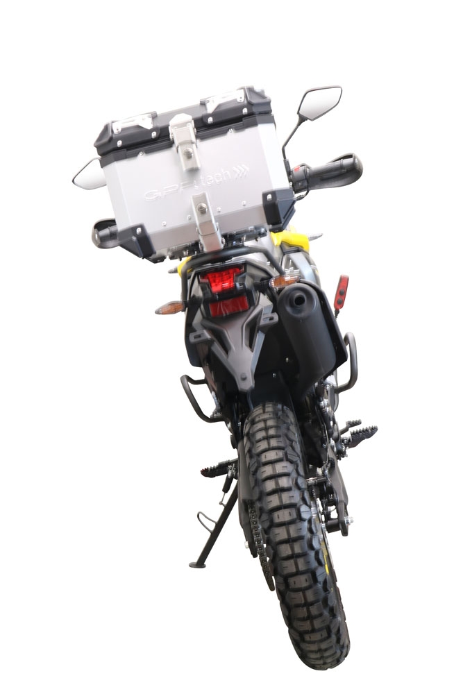 GPR TECH Voge 300Rally 2022/2024 e5 Topcase aus Aluminium, silberfarben mit spezifischer Platte inklusive Kapazität Liter 26