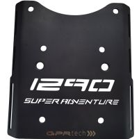 GPR TECH Ktm Lc 8 1290 Super Adventure R/S 2021/2024 e5 SPEZIFISCHES TITANPLATTEN-OBERGEHÄUSE - ALPITECH 35/55 LT Spezifische Platte zur Befestigung, kompatibel mit dem Original-Gepäckträger, aus Titan mit 4 Verankerungspunkten