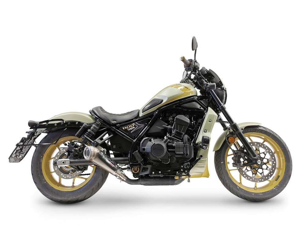 GPR auspuff kompatibel mit  Honda Cmx 1100 Rebel 2021-2024, Powercone Evo, Zugelassener legaler Slip-On-Auspuff mit Abe, einschließlich abnehmbarem DB-Killer und Verbindungsrohr 