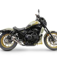 GPR auspuff kompatibel mit  Honda Cmx 1100 Rebel 2021-2024, Powercone Evo, Zugelassener legaler Slip-On-Auspuff mit Abe, einschließlich abnehmbarem DB-Killer und Verbindungsrohr 