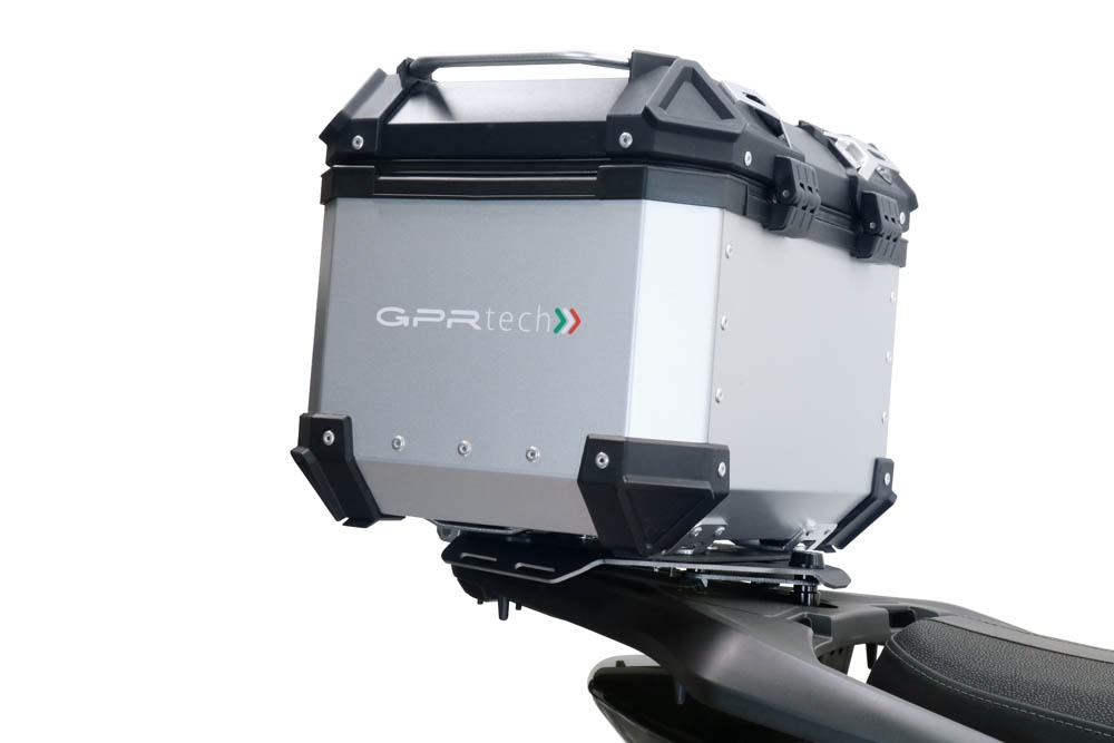 GPR TECH Honda SH 125I 2017/2024 Spezifische Montageplatte Top Case ALPITECH 35>55 LT kompatibel mit Original-Gepäckträger, aus Edelstahl mit 4 Verankerungspunkten