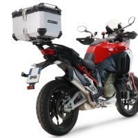 GPR TECH Ducati Multistrada V4 / V4S / V4S Sport 1100 2021/2024 Topcase aus Aluminium, silberfarben mit spezifischer Platte inklusive Kapazität Liter 45
