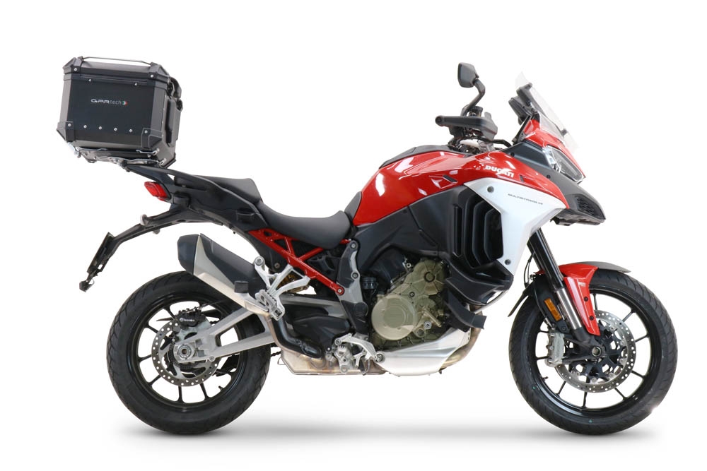 GPR TECH Ducati Multistrada V4 / V4S / V4S Sport 1100 2021/2024 Topcase aus Aluminium, schwarze Farbe mit spezifischer Platte enthalten Kapazität Liter 55