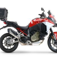 GPR TECH Ducati Multistrada V4 / V4S / V4S Sport 1100 2021/2024 Topcase aus Aluminium, schwarze Farbe mit spezifischer Platte enthalten Kapazität Liter 35