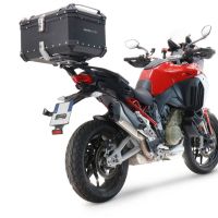 GPR TECH Ducati Multistrada V4 / V4S / V4S Sport 1100 2021/2024 Topcase aus Aluminium, schwarze Farbe mit spezifischer Platte enthalten Kapazität Liter 45