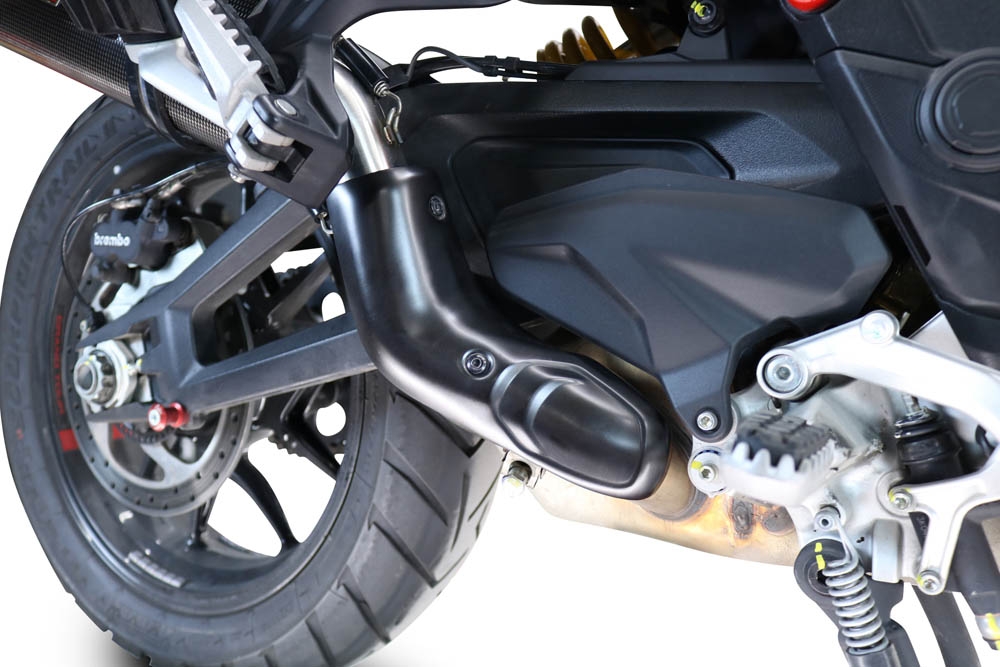 GPR auspuff kompatibel mit  Ducati Multistrada V4 - S 2022-2024, New Grand Prix Evo Titanium, Zugelassener legaler Slip-On-Auspuff mit Abe, einschließlich abnehmbarem DB-Killer und Verbindungsrohr 