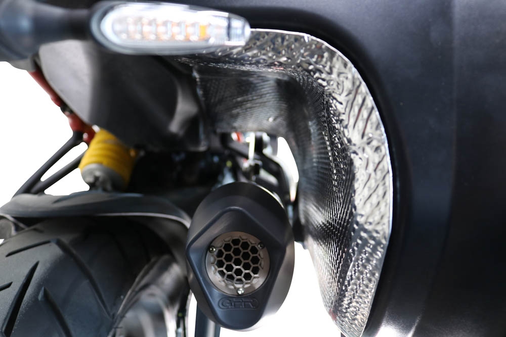 GPR auspuff kompatibel mit  Ducati Multistrada V4 - S 2022-2024, Furore Evo4 Nero, Zugelassener legaler Slip-On-Auspuff mit Abe, einschließlich abnehmbarem DB-Killer und Verbindungsrohr 