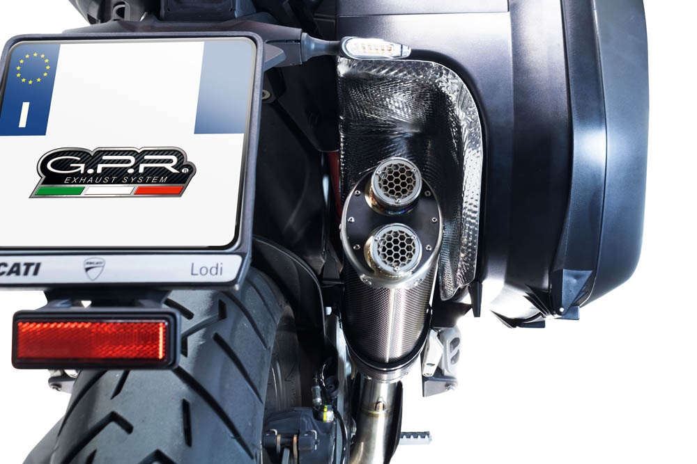 GPR auspuff kompatibel mit  Ducati Multistrada V4 - S 2022-2024, Dual Inox, Zugelassener legaler Slip-On-Auspuff mit Abe, einschließlich abnehmbarem DB-Killer und Verbindungsrohr 