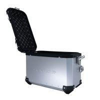 GPR TECH Ktm Adventure 890 - 890 R Rally 2020/2024 e5 Seitenkofferpaar aus Aluminium , Farbe Silber mit speziellem Gepäckträger Fassungsvermögen 38 Liter + 38 Liter