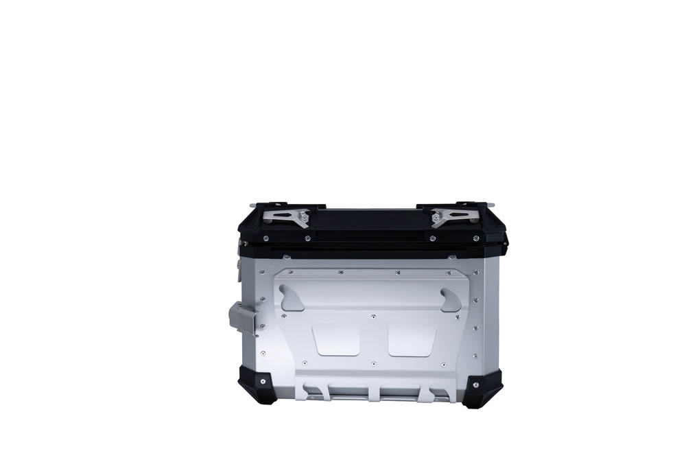GPR TECH Bmw F 850 Gs 2021/2023 e5 Seitenkofferpaar aus Aluminium mit konturierter rechter Seite, Farbe Silber mit speziellem Gepäckträger Fassungsvermögen 38 Liter + 32 Liter