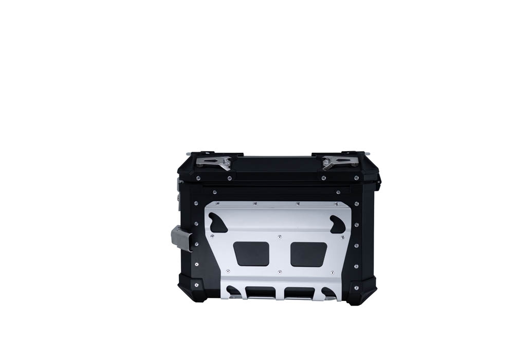 GPR TECH Bmw F 750 Gs 2021/2024 e5 Seitenkofferpaar aus Aluminium mit konturierter rechter Seite, Farbe Schwarz mit speziellem Gepäckträger Fassungsvermögen 38 Liter + 32 Liter