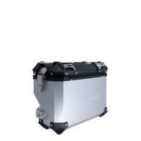 GPR TECH Bmw F 850 Gs 2021/2023 e5 Seitenkofferpaar aus Aluminium mit konturierter rechter Seite, Farbe Silber mit speziellem Gepäckträger Fassungsvermögen 38 Liter + 32 Liter
