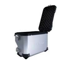 GPR TECH Bmw F 850 Gs 2021/2023 e5 Seitenkofferpaar aus Aluminium mit konturierter rechter Seite, Farbe Silber mit speziellem Gepäckträger Fassungsvermögen 38 Liter + 32 Liter